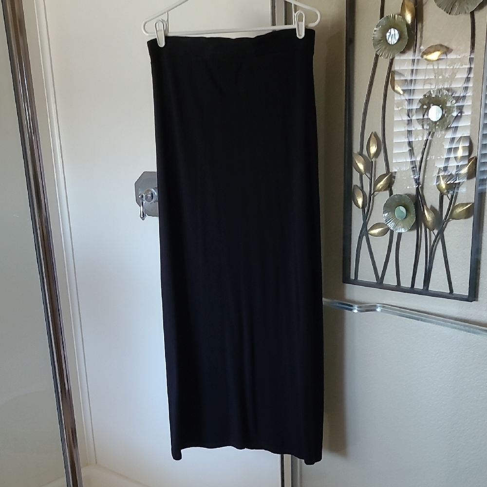 Knit Black Maxi Skirt